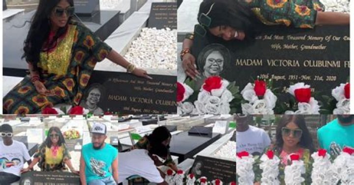 
Actress Iyabo Ojo Visits Mother’s Graveside To Mark Her 71st Posthumous Birthday (Photos And Video) 