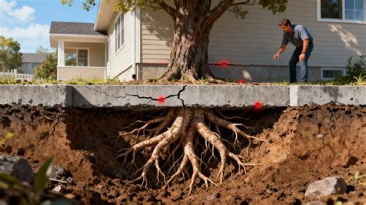 Can holly tree roots damage Foundation