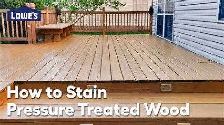Can you stain brown pressure treated lumber