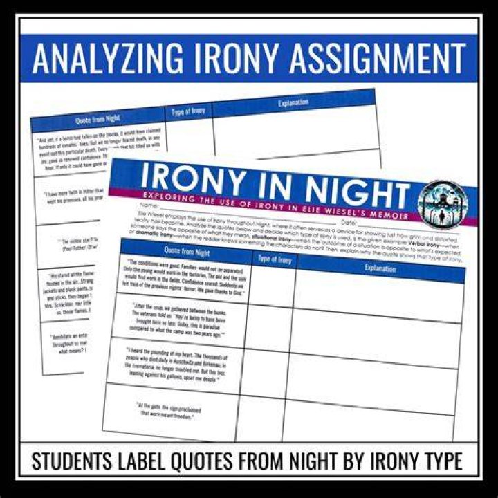 How is irony used in night