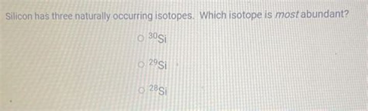 How many naturally occurring isotopes are there for silicon and which one is the most abundant