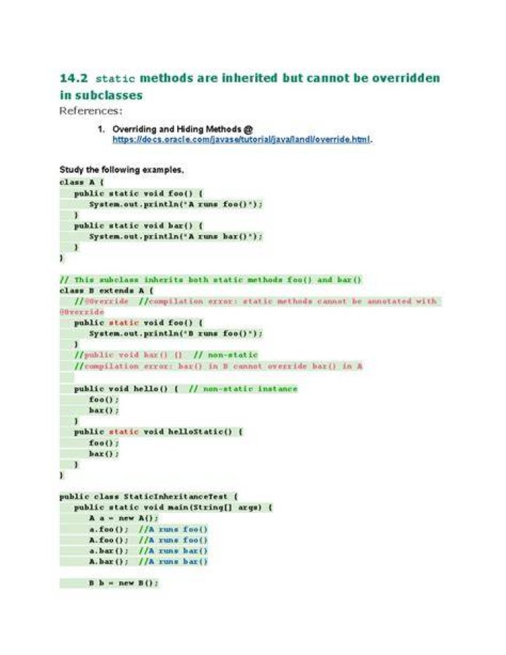 What Cannot be inherited in Java