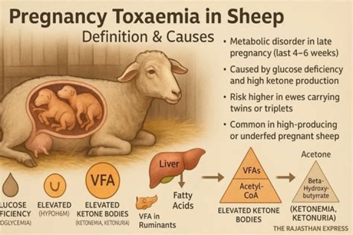 What causes ketosis in sheep
