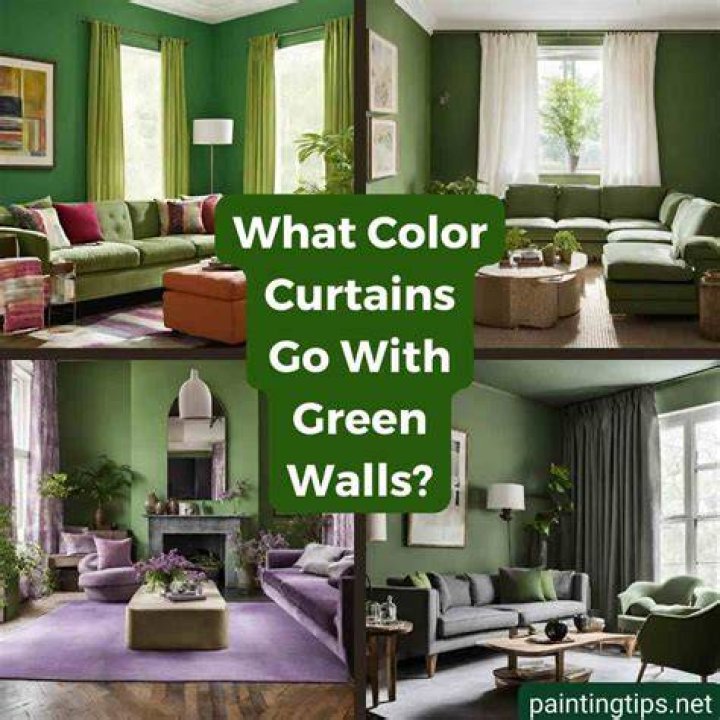 What color curtains go with light green walls