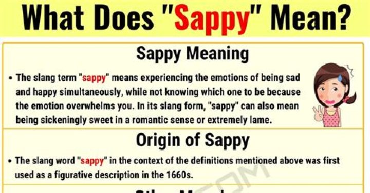 Whats another word for sappy