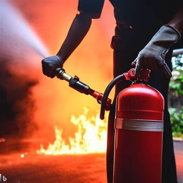 When extinguishing a fire you should turn your back