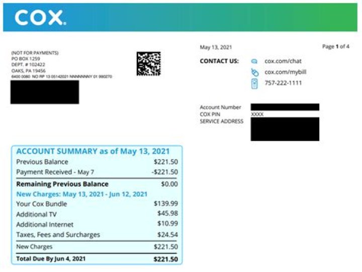 Where can I pay my Cox cable bill