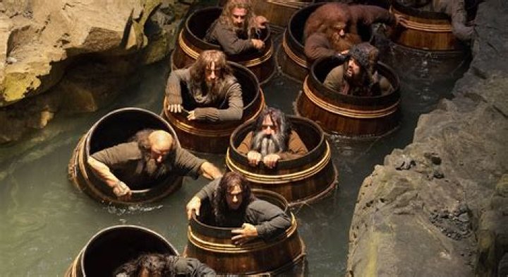 Where did they film the Hobbit barrel scene
