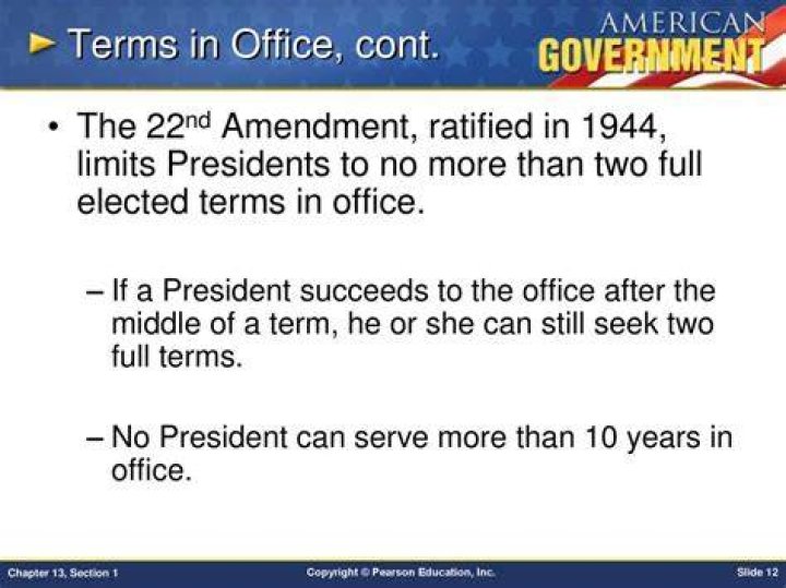 Which amendment limits the president to two elected terms
