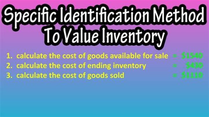 Why is specific identification the best way to calculate cost of goods sold